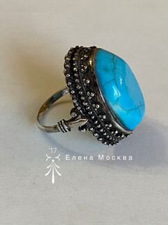 Винтаж: кольцо СССР бирюза