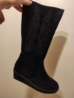 Сапоги замша, натуральный мех