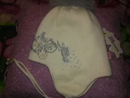 Шапочка меринос двойная новая Ту-Ту Польша 54-56 р