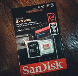 Карта памяти SanDisk Extreme 64 GB Micro SD / A2