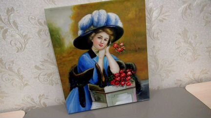 В думах о тебе, 50на60см, холст, масло,З.Голдштейн