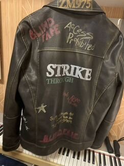 Мужская кожаная куртка zara