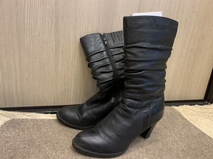 Сапоги женские зима кожа 39