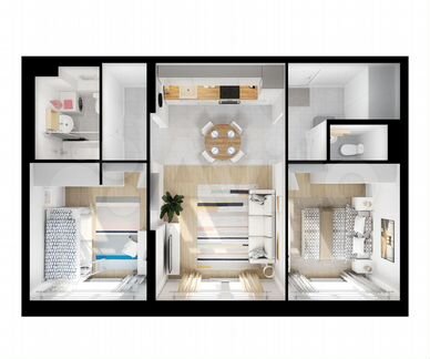 2-к квартира, 56.3 м², 8/33 эт.