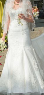 Свадебное Amour Bridal платье рыбка со шлейфом и ф