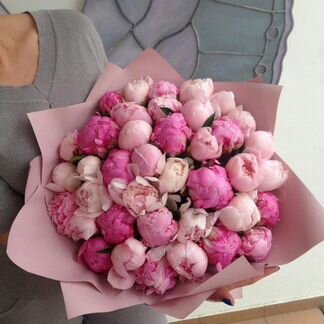 Пионы Букет пионов, 11, 21 пион с доставкой