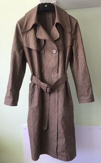 Тренч дизайнерский. Лён. 46 р