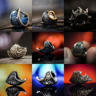 Мужская серьга Казачья серьга Серьга воина Серебро