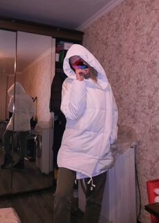 Пуховик Zolla, белый, размер L