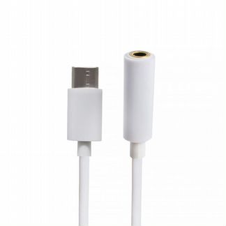 Кабель type-C-AUX белый