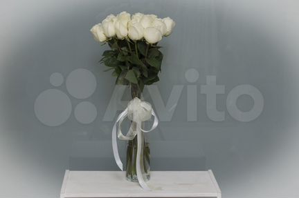 Розы белые 17 шт Polar Star Эквадорские