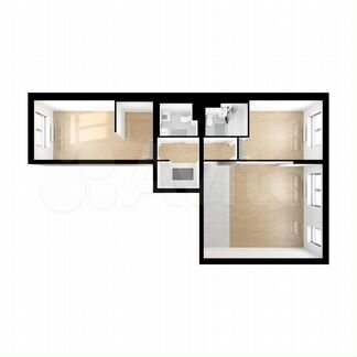 3-к квартира, 76.8 м², 16/17 эт.