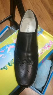 Туфли/полуботинки для мальчика черные кожаные