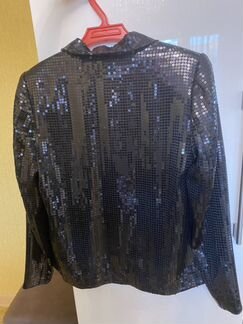 Пиджак с пайетками h&m чёрный