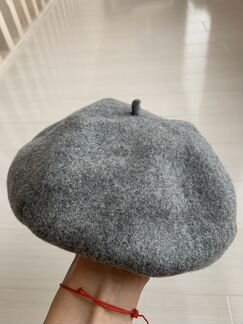Берет серый шерстяной Корея