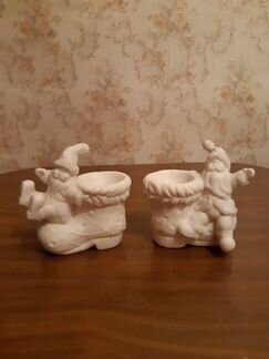 Подсвечники с Санта-Клаусами
