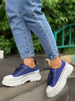 Кроссовки Alexander mcqueen Маккуин розовые кеды