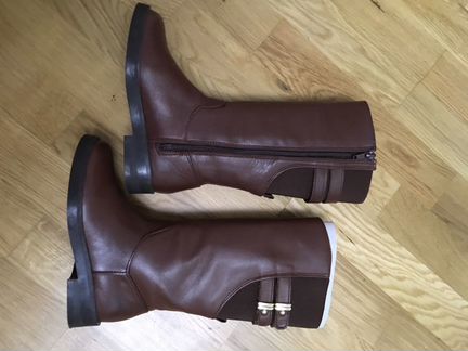 Детские кожаные сапоги Zara 28р