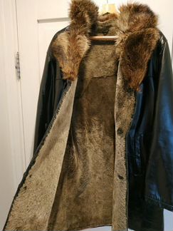 Куртка зимняя, натуральная кожа на меху, размер L