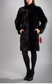 Шуба норковая поперечная норка Blackglama