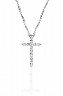 Подвеска крест С бриллиантами
