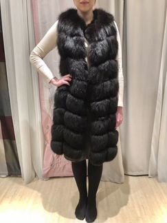 Меховой жилет из песца