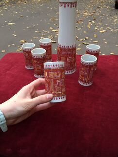 Набор для вина Валлендорф гдр фарфор винтаж Берлин