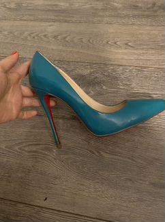 Туфли лаковые бирюзовые