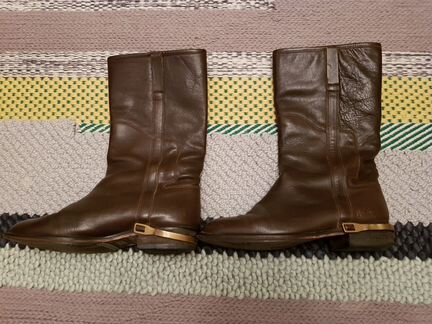 Кожаные сапоги Hugo Boss оригинал