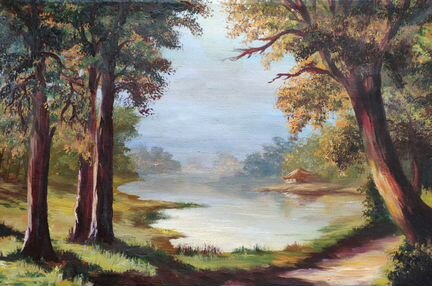 Картина Утро(холст,масло) 80*60см