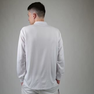Поло с длинным рукавом Lacoste белое
