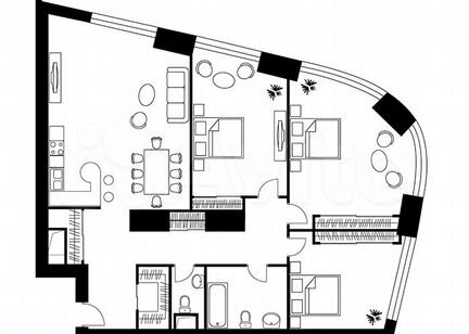 3-к квартира, 138.7 м², 22/56 эт.