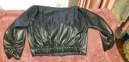 Блузка Zara, искусственная кожа