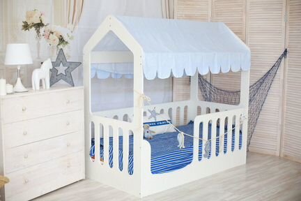 Кровать Домик с высоким бортиком