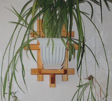 Полка для кашпо из дерева