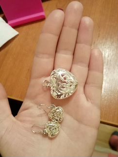 Набор серьги и подвеска, кулон