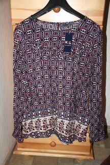 Блузка S вискоза с длинным рукавом новая