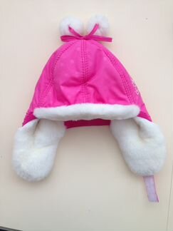 Шапка зимняя с мехом на девочку 48 разм