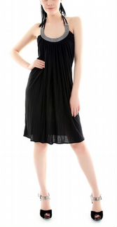 Черное платье с открытой спиной Srar Chic Италия