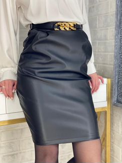 Суперская юбка из мягкой эко кожи