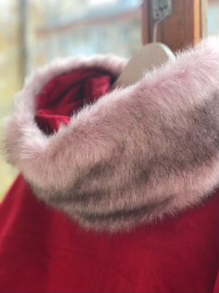 Парка с розовым мехом и подкладкой, размер S-M