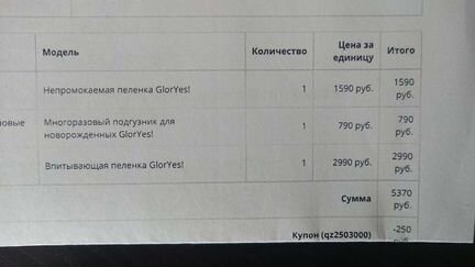 Подгузник Gloryes