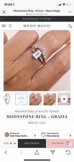 Золотое кольцо с лабрадоритом Moon Magic