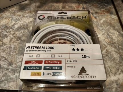 Oehlbach Hi Stream интернет CAT-6 кабель, 10м