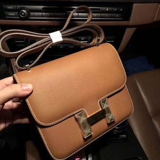 Сумка Hermes Constance 18 Mini Fauve Barenia Gold