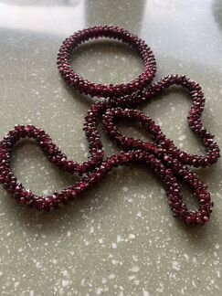 Гранатовые бусы и браслет