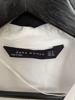 Рубашка Zara шёлк офис приталенная