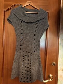 Платье-туника вязанное