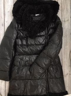 Adamo кожаное стёганное пальто