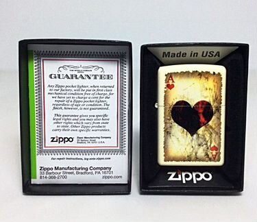 Зажигалка Zippo 78669 Ace Of Hearts Worn